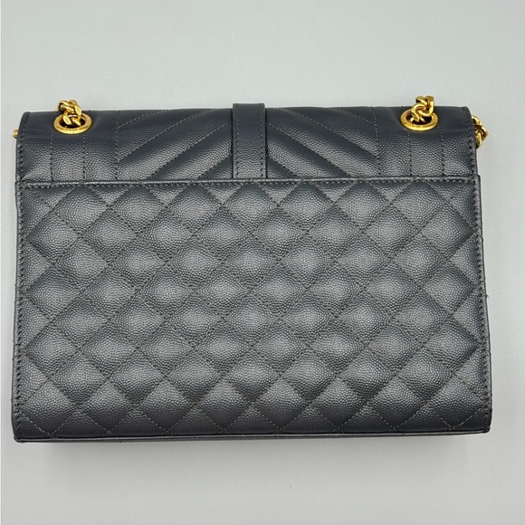 YSL Grey / Blue Medium triquilt flap bag - Picture 3 of 12